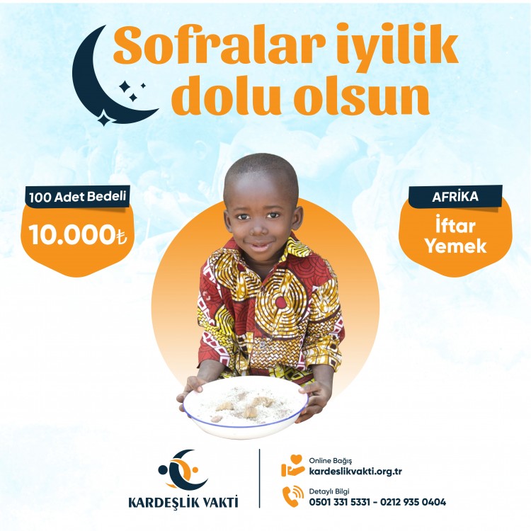 İftar / Yemek Bağışı 100 Adet